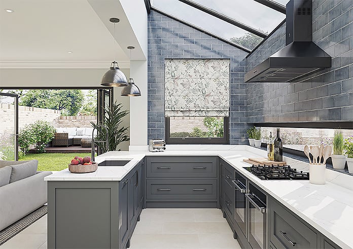 Iquitos, Dove Grey - Motorised Roman Blind - Image 8